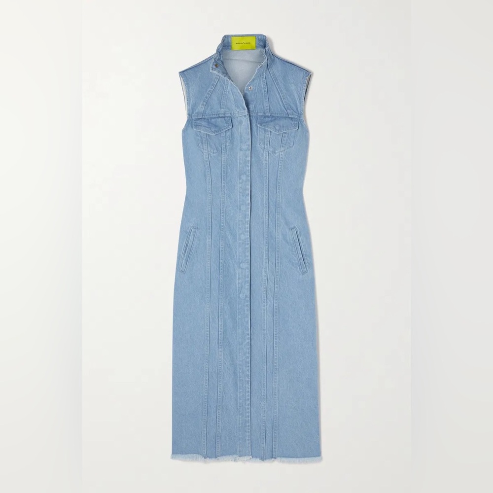 MARQUES' ALMEIDA Denim Midi Dress